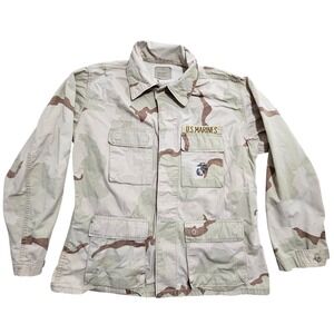 USMC Desert Camo Field Jacket US Marines EGA 3 Color Desert Large Regular *
